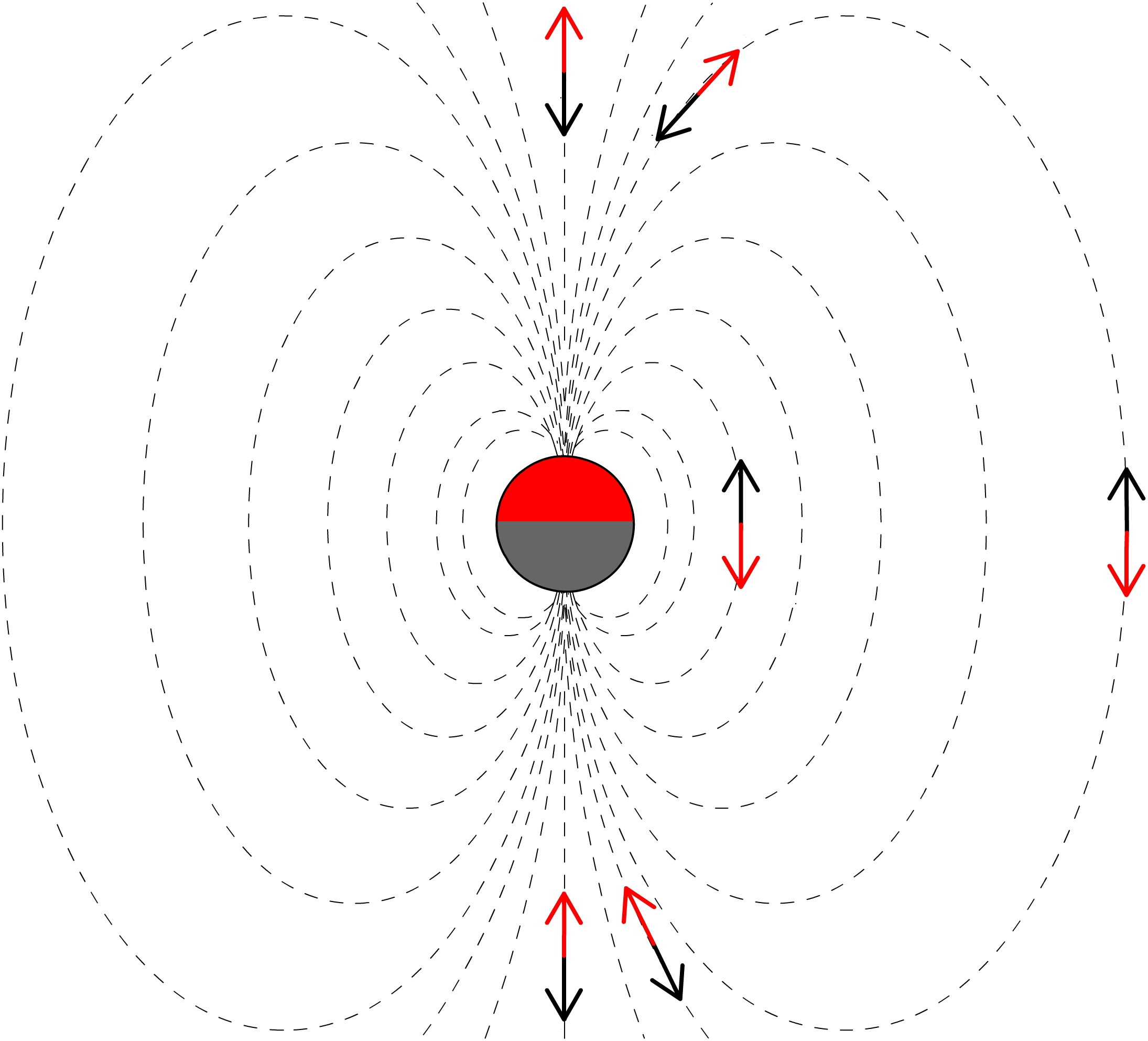 magnetic fieldlines on a hor